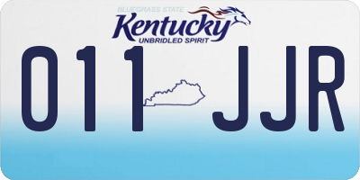 KY license plate 011JJR
