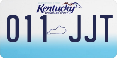 KY license plate 011JJT