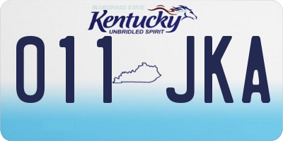 KY license plate 011JKA