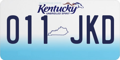 KY license plate 011JKD