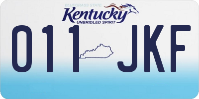 KY license plate 011JKF