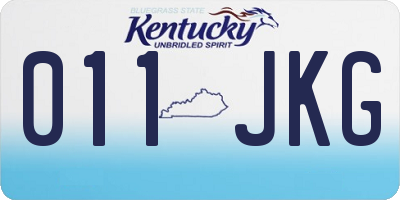 KY license plate 011JKG