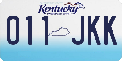 KY license plate 011JKK