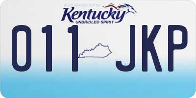 KY license plate 011JKP