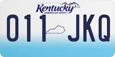 KY license plate 011JKQ