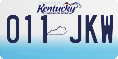 KY license plate 011JKW