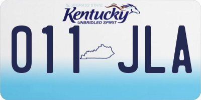 KY license plate 011JLA