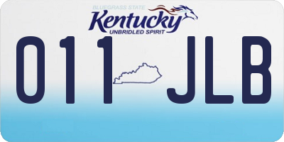 KY license plate 011JLB