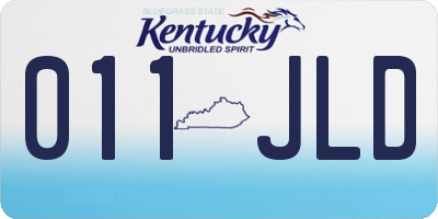 KY license plate 011JLD