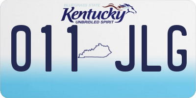 KY license plate 011JLG