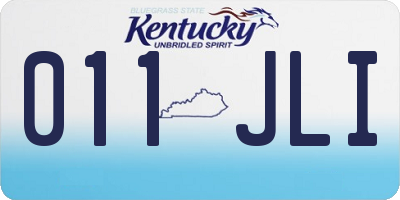 KY license plate 011JLI