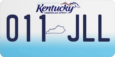KY license plate 011JLL