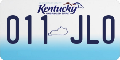 KY license plate 011JLO