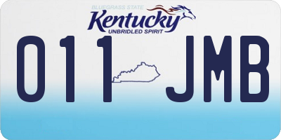 KY license plate 011JMB
