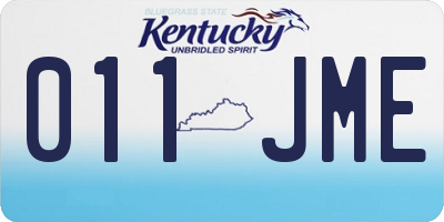 KY license plate 011JME