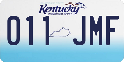 KY license plate 011JMF