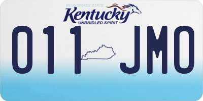 KY license plate 011JMO
