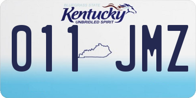 KY license plate 011JMZ