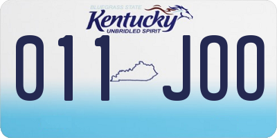 KY license plate 011JOO