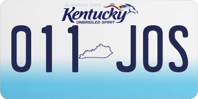 KY license plate 011JOS