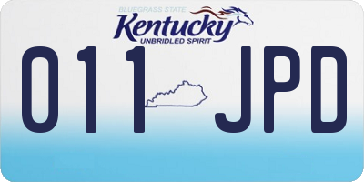 KY license plate 011JPD