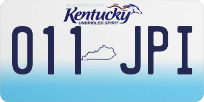 KY license plate 011JPI