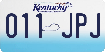 KY license plate 011JPJ