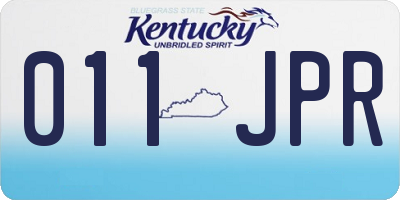 KY license plate 011JPR