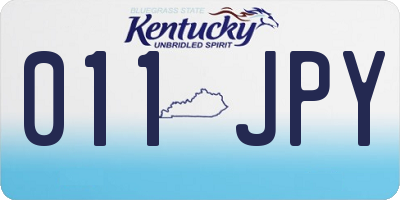 KY license plate 011JPY