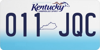 KY license plate 011JQC