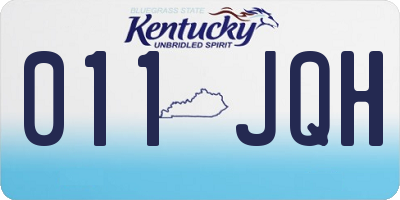 KY license plate 011JQH