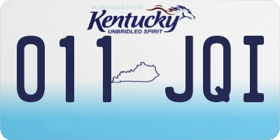 KY license plate 011JQI