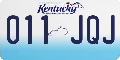 KY license plate 011JQJ
