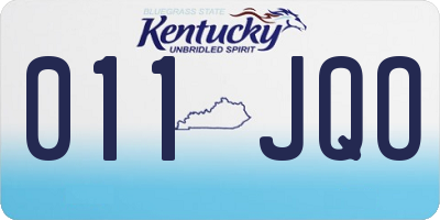 KY license plate 011JQO
