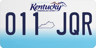 KY license plate 011JQR