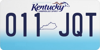 KY license plate 011JQT