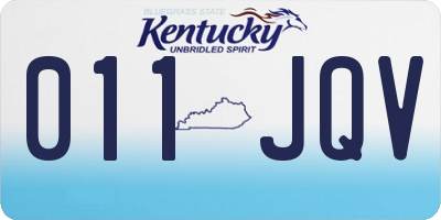 KY license plate 011JQV