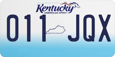 KY license plate 011JQX