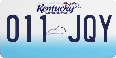 KY license plate 011JQY