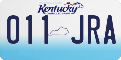 KY license plate 011JRA