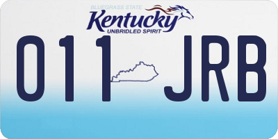 KY license plate 011JRB