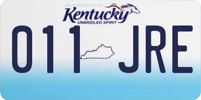 KY license plate 011JRE