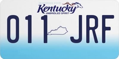 KY license plate 011JRF