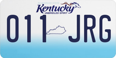 KY license plate 011JRG