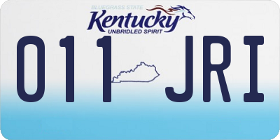 KY license plate 011JRI