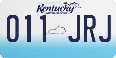 KY license plate 011JRJ
