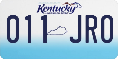 KY license plate 011JRO