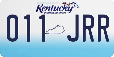 KY license plate 011JRR