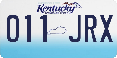 KY license plate 011JRX