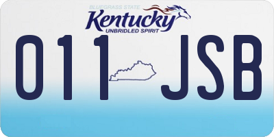 KY license plate 011JSB